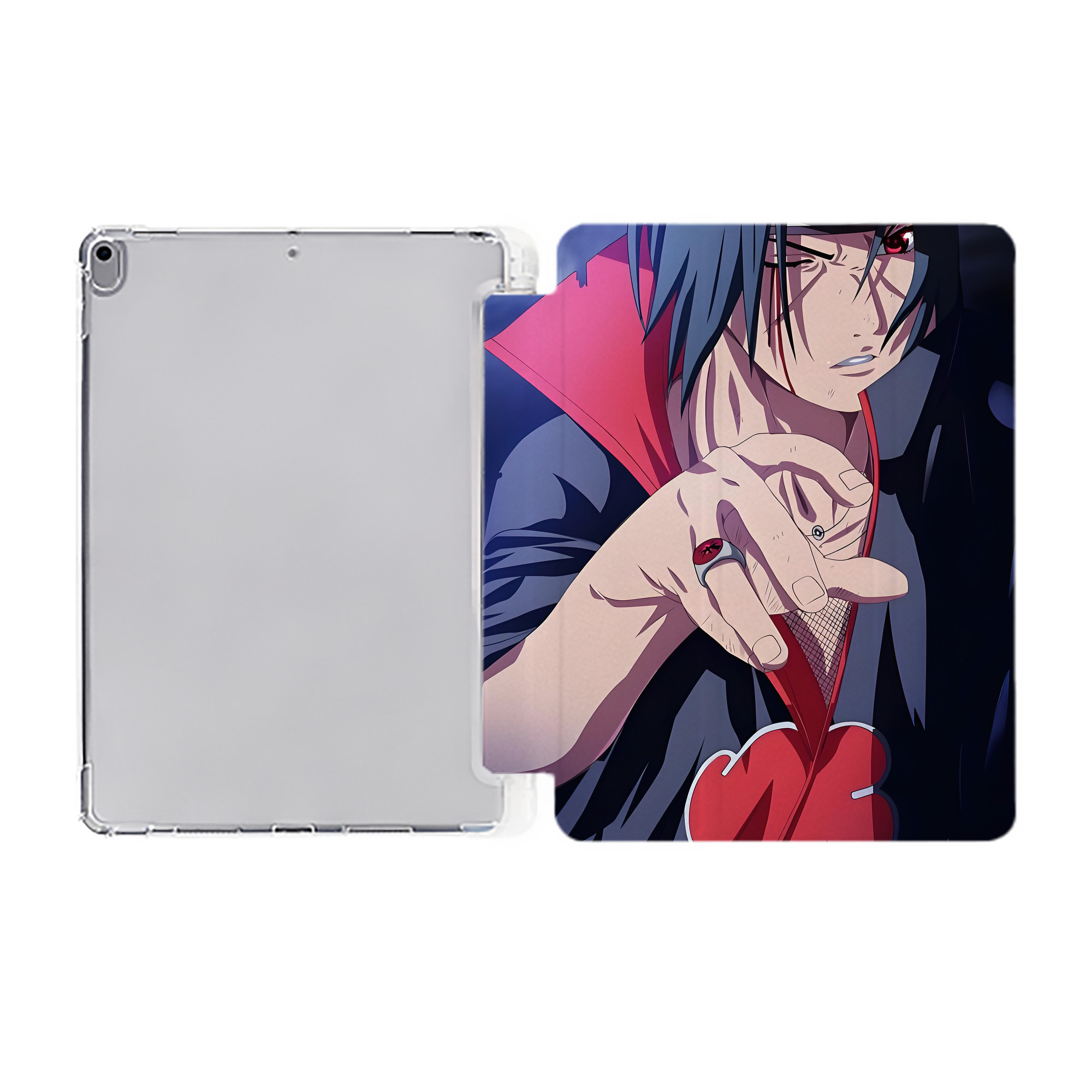 （画像用） NARUTO -ナルト- NARUTO -ナルト- 疾風伝 IPad ケース ペン収納付き 三つ折りスタンド PUレザー×シリコン 対応機種9.5/10.5/10.9インチ